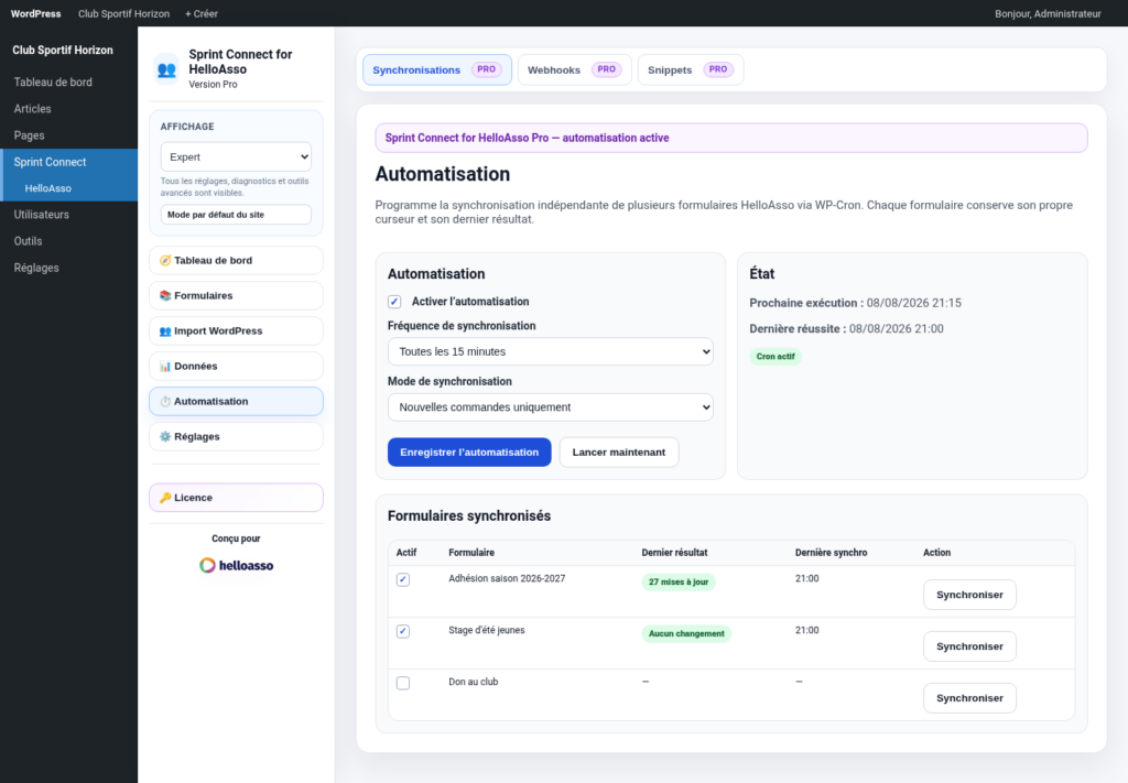 Illustration 12 — Sprint Connect for HelloAsso — Guide utilisateur Free + Pro 1.0.0