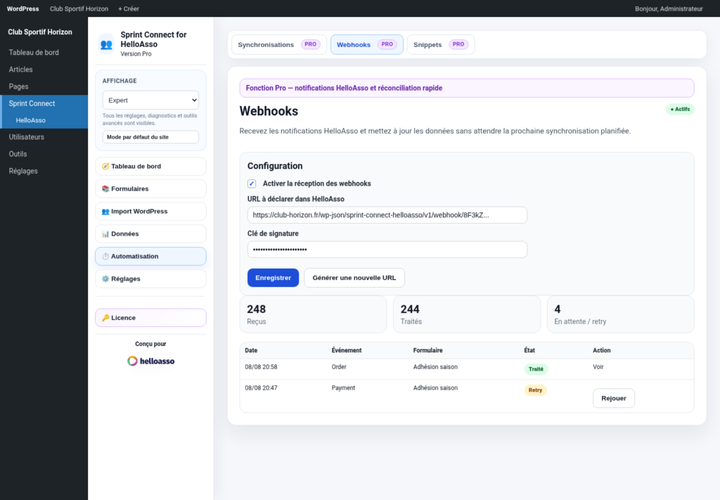Illustration 13 — Sprint Connect for HelloAsso — Guide utilisateur Free + Pro 1.0.0