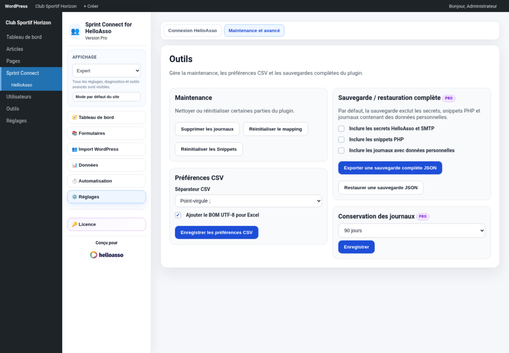 Illustration 15 — Sprint Connect for HelloAsso — Guide utilisateur Free + Pro 1.0.0